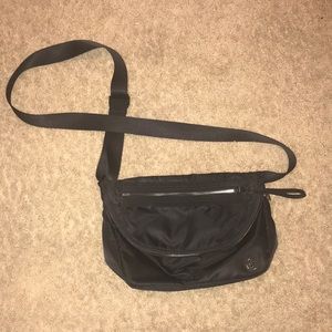 Lulu Lemon Crossbody Black Nylon Bag